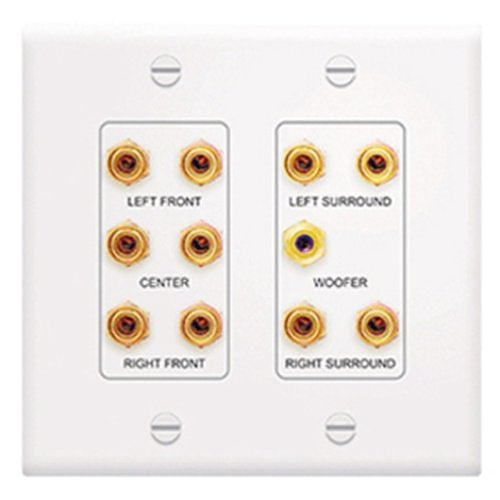 On-Q F9004WH 5.1 Home Theater Outlet Straps, White