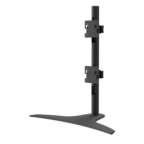 Peerless-AV LCT650SD 1x2 Freestanding Universal Desktop Stand for 24\\" to 49\\" Ultra-Wide Curved Monitors, Black