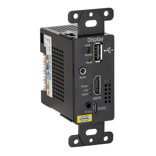 Hubbell ISFHDR5BK 110 HDBaseT HDMI, USB, Analog Audio, RS232, IR, Extender
