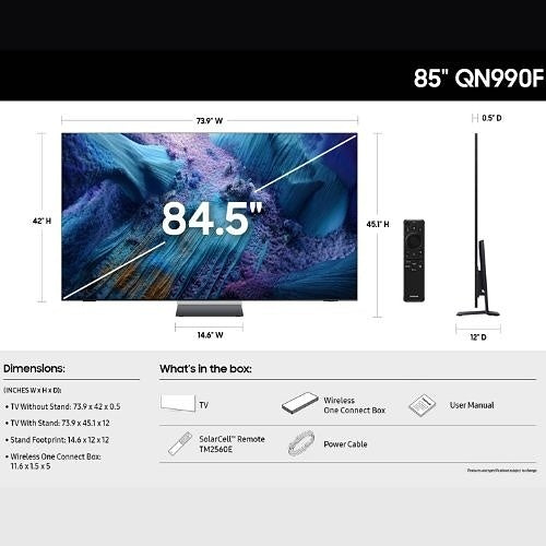 Samsung QN85QN990FFXZC 85\\" Neo QLED 8K QN990F Samsung Vision AI Smart TV (2025)