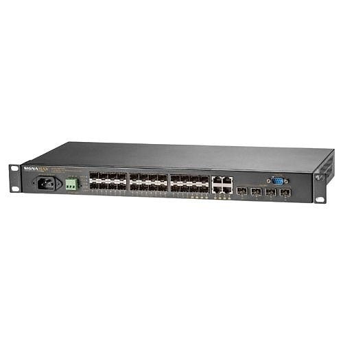 Signamax FO-065-7890FSFPDP 24-Port Managed SFP Switch with 10G SFP+ Uplink Ports