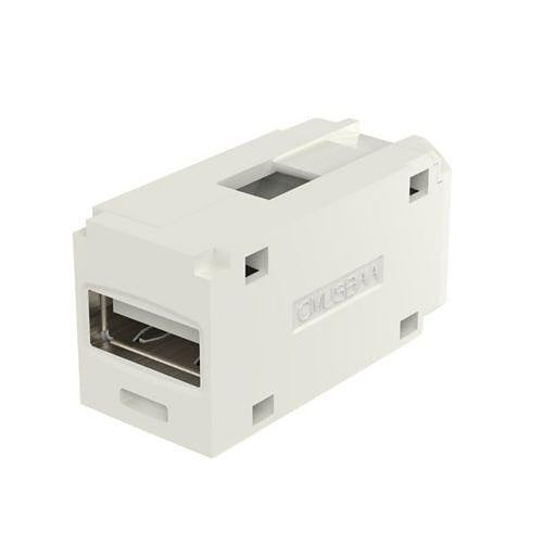 Panduit CMUSBAAIW Mini-Com USB 2.0 Female A to Female A Coupler, Off White