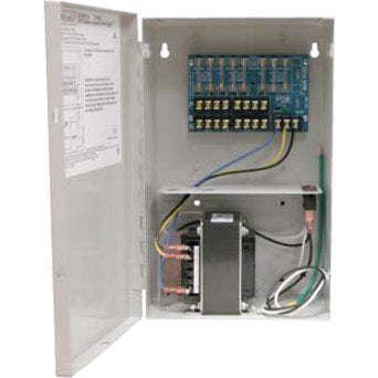 Altronix ALTV248175UL CCTV Power Supply, 8 Fused Outputs, 24/28VAC at 7.25A, 115VAC, BC200 Enclosure Image of AX-248175UL