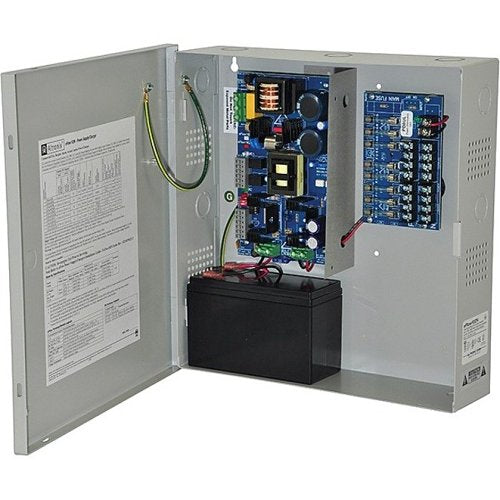 Altronix eFlow102N8 Power Supply Charger, 8 Fused Outputs, 12VDC at 10A, Aux Output, FAI, LinQ2 Ready, 115VAC, BC300 Enclosure Image of AX-102N8