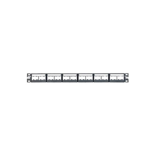 Panduit CPPL24WBLY Mini-Com Patch Panel with Llabels, 24 Port, RU, Black