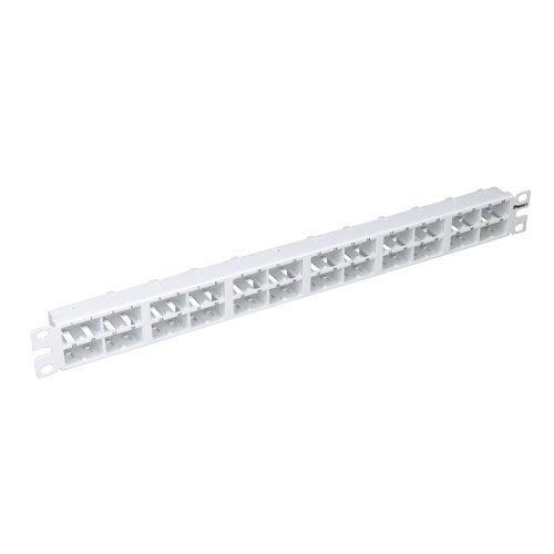 Panduit CPP48HDWWH Mini-Com High Density Modular Patch Panel, 48-Port, Flat, Unshielded, 1RU, White