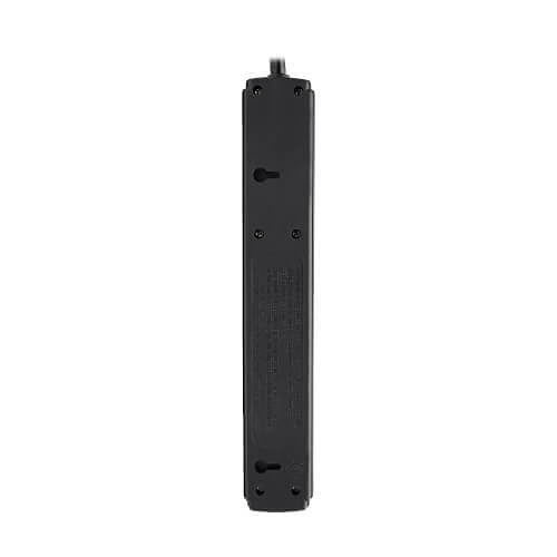 Tripp Lite TLP6B Protect It! 6-Outlet Surge Protector, 6\' Cord, 360 Joules, Diagnostic LED, Black Housing