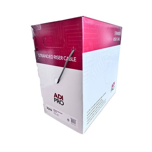 ADI PRO RN-81SR109 22/6 Stranded Riser CL3R Shielded Cable, 1000\', Express Box, Gray