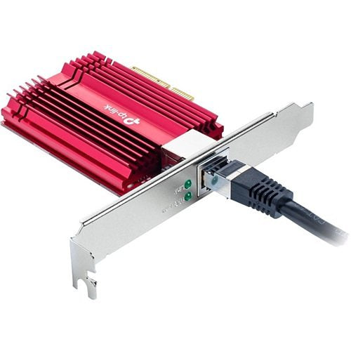 TP-Link TX401 Low-Profile 10-Gigabit PCI Express IP Adapter, Red