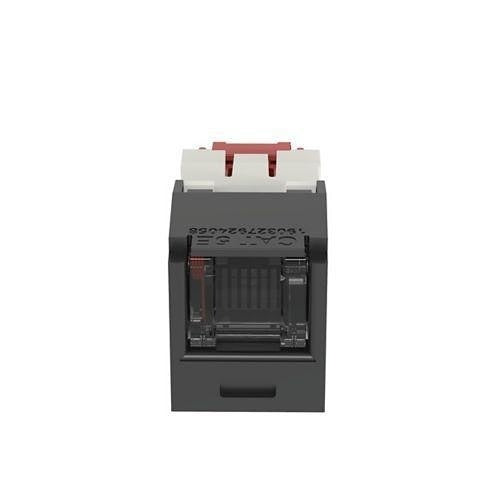 Panduit CJH5E88TGBL Mini-Com CAT5e UTP RJ45 Spring-Shuttered TG Jack Module, Black
