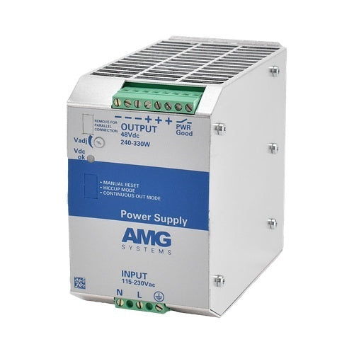 AMG Systems AMGPSU-I48-P290 Industrial Power Supply with DIN-Rail Mounting, 48VDC, 290W