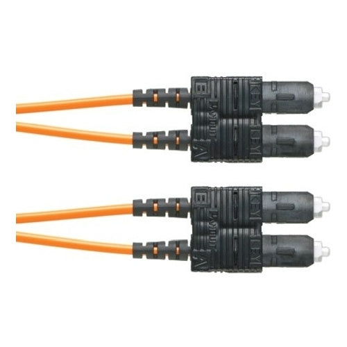 Panduit F623RSNSNSNM028 Fiber Optic Patch Cord, OM1 2-Fiber 3mm PC OFNR Silver Coated Copper Duplex Standard, 28m