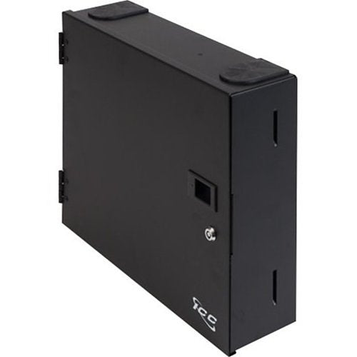 ICC ICFODE41WM Mounting Box for Fiber Optic Cassette, Adapter Panel Black Powder Coat