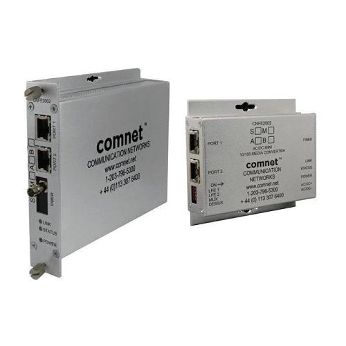 ComNet CNFE2002M1B/M 2-Port Transceiver to 1-Port Fiber Optic Converter, 100MB