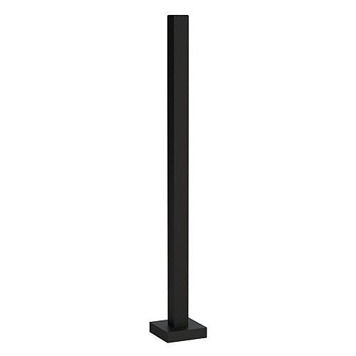 Pedestal Pro 66TOW-PRO-001-CRS 10\' Steel Camera Pole with 6\\" Tube, ADA Compliant, Powder Coated Black Wrinkle