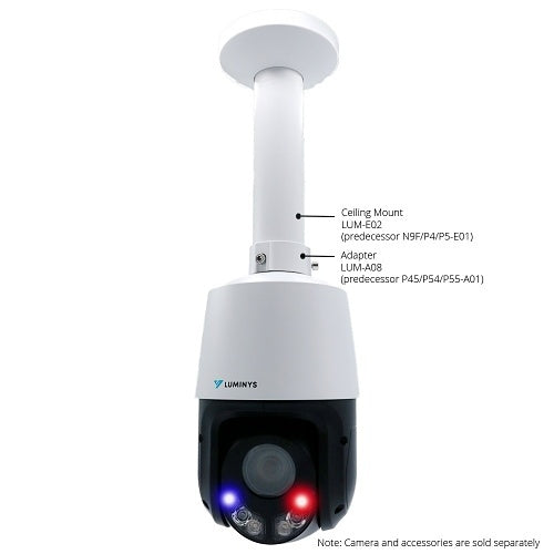 Luminys P44-8DB25 8MP Outdoor IP 25x LumiDeterrent PTZ Dome Camera, White