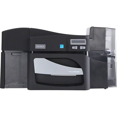 HID FARGO Dtc4500e Dye Sublimation/Thermal Transfer Printer Color Black, Gray Desktop Card Print