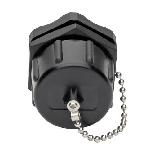 Tripp Lite N206-BC01-IND RJ45 Bulkhead Coupler for CAT5/CAT6, Female to Female, Shielded, Industrial, Dust Cap, IP68