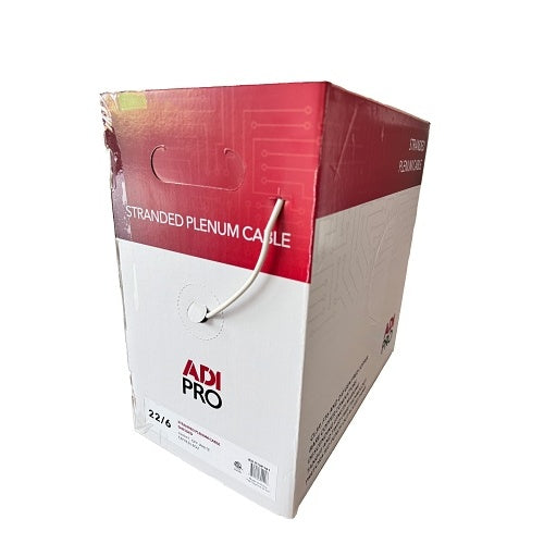 ADI PRO RN-91SP101 22/6 Stranded Plenum, CL3P Shielded Cable, 1000\', Express Box, Off White