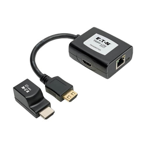 Eaton Tripp Lite B126-1P1M-U-POC HDMI Extender Kit over Cat5 and Cat6, Transmitter and Receiver for Audio and Video, PoC, up to 100', TAA
