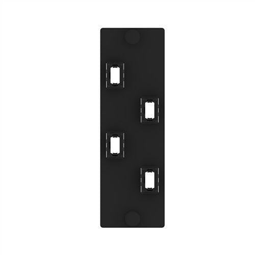 Panduit FAPV0412BLMPO Fiber Adapter Panel, 4 Key-Up / Key-Down MPOs, Type A, Vertical, Black