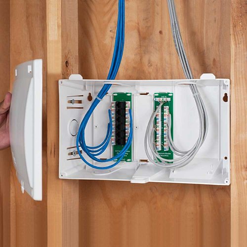 ICC ICRDSMMBW8 8\\" Plastic Net Media Center, Voice / Data 8\\" x 14.25\\" x 3.68\\" D, 6-Pack