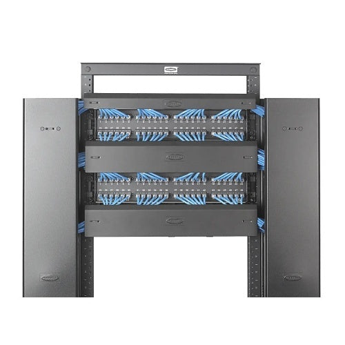 Hubbell HS13 Horizontal Cable Management, S-Series, 1-Unit, 3\\" Extension, Black