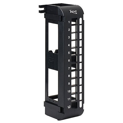 ICC Blank Wall Mount Patch Panel with 12 Ports and Zero-U for HD Style Image of H2-107BP12V