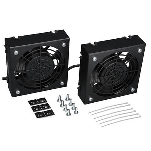 Tripp Lite SRFANWM SmartRack Wall-Mount Roof Fan Kit, 2x 120V High-Performance Fans, 210 CFM, 5-15P Plug
