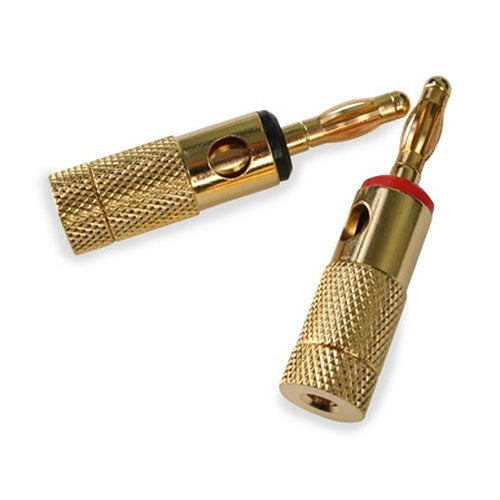 Binary BC-BANANA Gold Plated Banana Plugs, 20-Pair, Black/Red