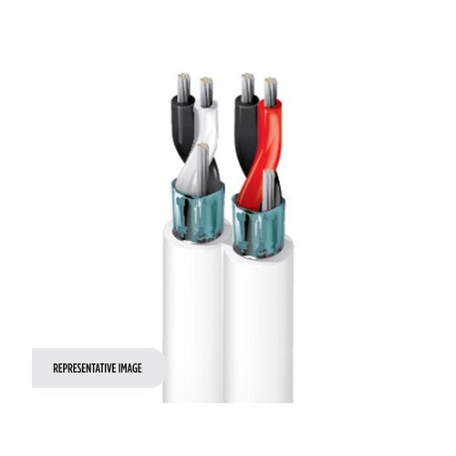 Belden 9451DP 009Z500 22/2 Parallel Pair Line Level Audio Cable, Tinned Copper, FEP insulation, Overall Beldfoil Shield, Flamarrest Jacket, CMP, 500\' (152.4m)ReelTuff Box, White