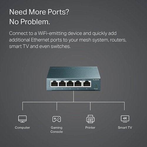 TP-Link TL-SG105 5-Port 10/100/1000Mbps Desktop Switch