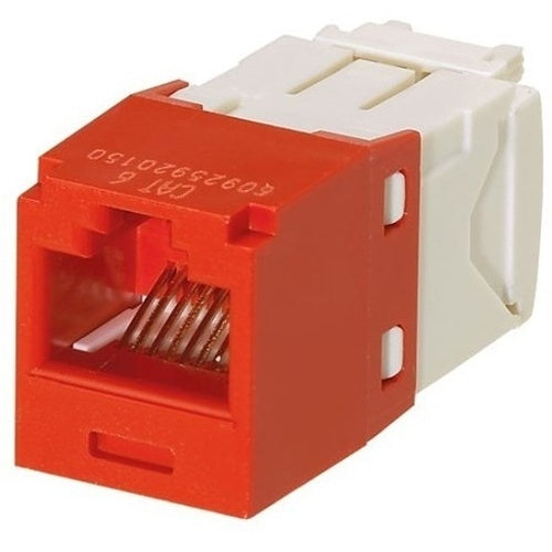 Panduit CJ688TGRD-C Mini-Com UTP RJ45 Cat6 TG Jack Module, Red, 100-Pack