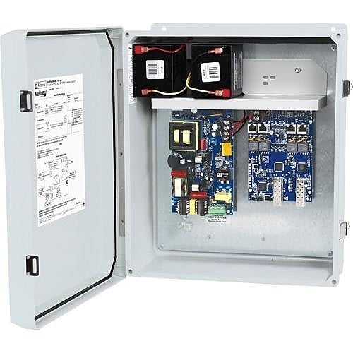 Altronix NETWAYSP41BTWPX 4-Port Hardened 802.3bt 4PPoE Switch and Power Supply / Charger, NEMA4/4X, IP66 Rated Outdoor Enclosure