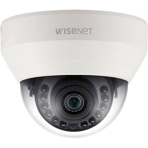 Hanwha HCD-6020R HD+ Series 2MP Analog HD IR Dome Camera, 4mm Fixed Lens, Ivory