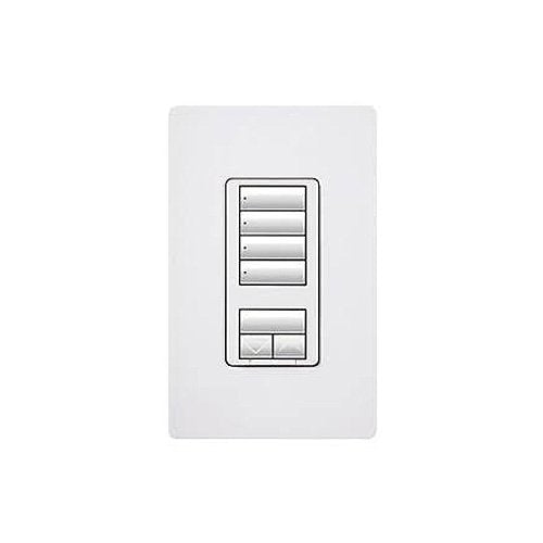 Lutron RRD-HN4S-WH RadioRA 2 seeTouch Wall-Mount CL Hybrid Keypad - 4 Scene w/ Raise-Lower, White Image of L1-RRDHN4SWH