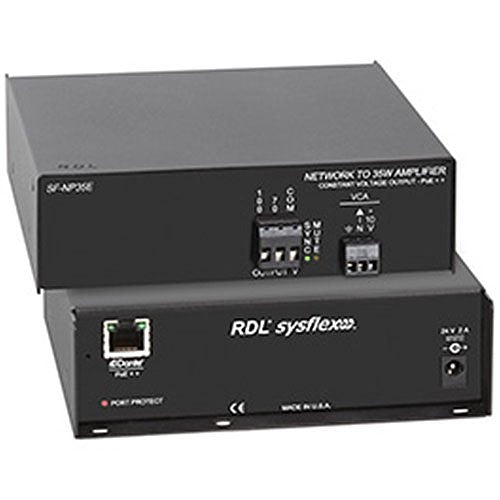 RDL SF-NP35E 70V/100V PoE Network to 35W Mono Audio Amplifier