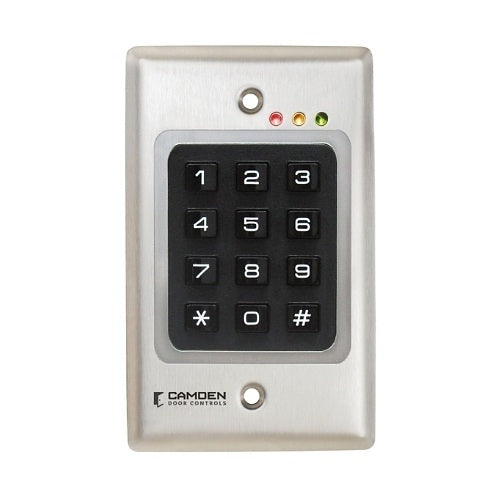 Camden CM-120I Stand Alone or Wiegand, Flush Mount, 999-Users, 12/24VAC / DC