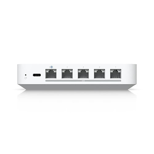 Ubiquiti UCG-MAX Compact 2.5G Cloud Gateway with 30  UniFi device, 2.3 Gbps IPS Routing, Selectable NVR Storage, White