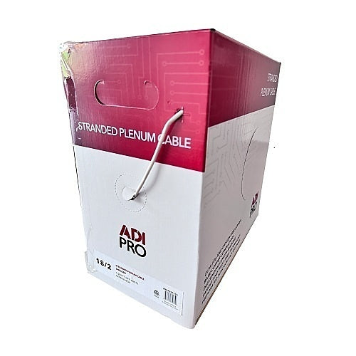 ADI PRO RN-92SP101 18/2 Stranded Plenum, CL3P, Shielded Cable, 1000\', Express Box, Off White