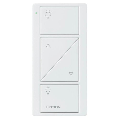 Lutron PJ2-2BRL-GWH-L01 2-Button with Raise / Lower, Pico Smart Remote, with Light Icons, White