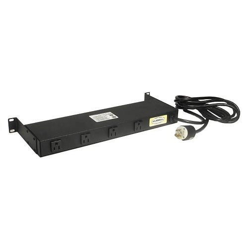 Hubbell MCCPSS19TS Power Distribution Strip, 19\\" Power Standard, 4-Pack, SystemOne Recessed 4\\" Series Front and SystemOne Recessed 4\\" Series Rear Outlets