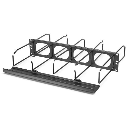 Hubbell HM177C M-Series Horizontal Cable Management with Cover, 7\\", Black