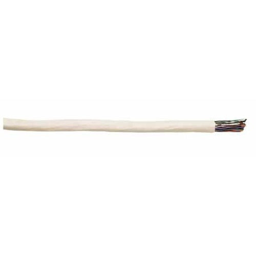 Prysmian 2131505 Flexguard 24/25 CAT3 Plenum Cable, Bare Copper, Flame-Retardant PVC Jacket, White, Reel, 1000'