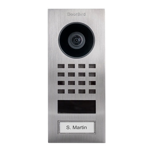DoorBird D1101V Surface Mount IP Video Intercom, Stainless Steel V4A Brushed