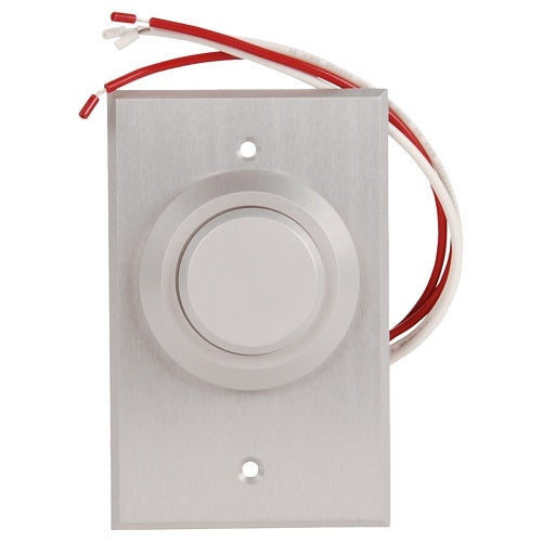 Dortronics W5287-P23DA 5287 Series DPST-Pneumatic Timer 2-60 s Adjustable 1-Gang Switch Plate, Clear Aluminum Anodized