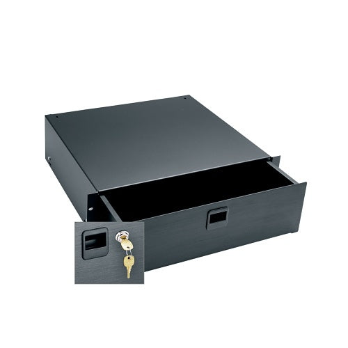 Middle Atlantic D3LK Heavy-Duty Rack Mounted Drawer with Keylock, 16\\" Depth, 3U RMS, Black