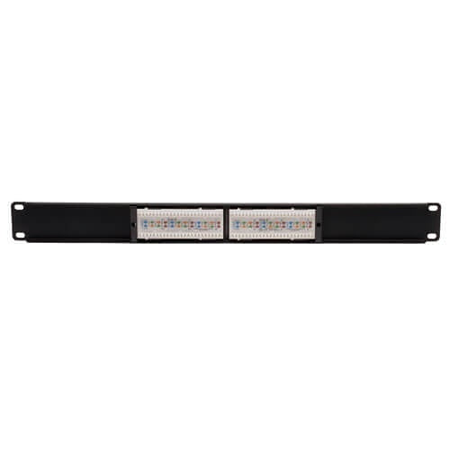 Tripp Lite N252-012 12-Port 1U Rack-Mount CAT6/CAT5 110 Patch Panel, 568B, RJ45 Ethernet