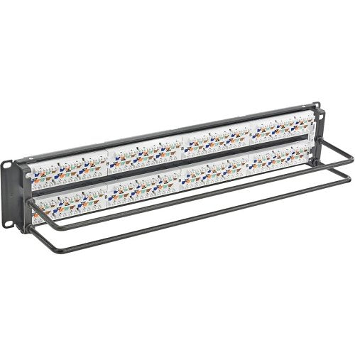 Hubbell HP648 48-Port, CAT6 Patch Panel, Universal Wiring