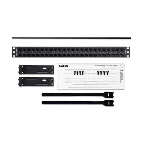 Belden AX104591 KCONN Patch Panel 48-Port 1U Black